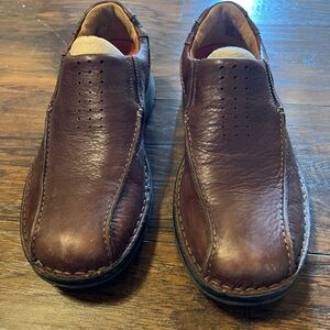 Men's Brown Leather Slip-On Shoes